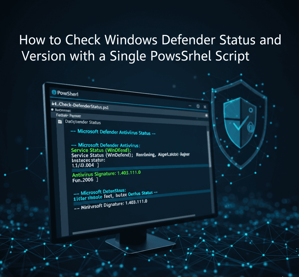 Check Windows Defender Status with PowerShell
